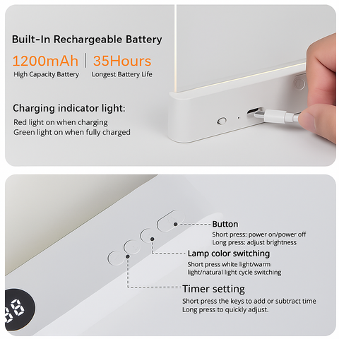 LumiRead - Reading light & night light 2in1