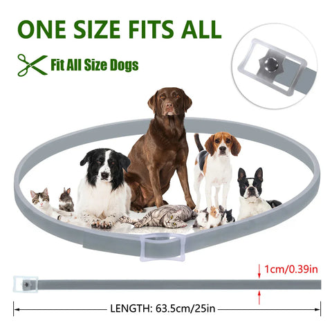 Natural Anti-Flea, Tick, & Mosquito Collar (Safest 8+ Months Protection)