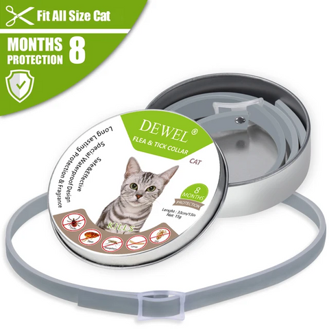 Natural Anti-Flea, Tick, & Mosquito Collar (Safest 8+ Months Protection)